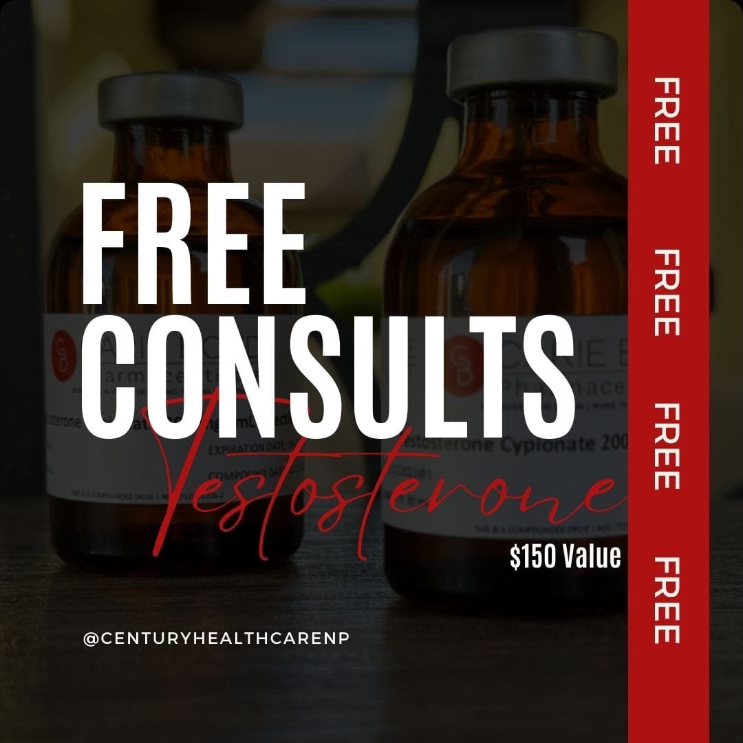 Free Testosterone Consults at Century Health Care NP! ($150 Value)